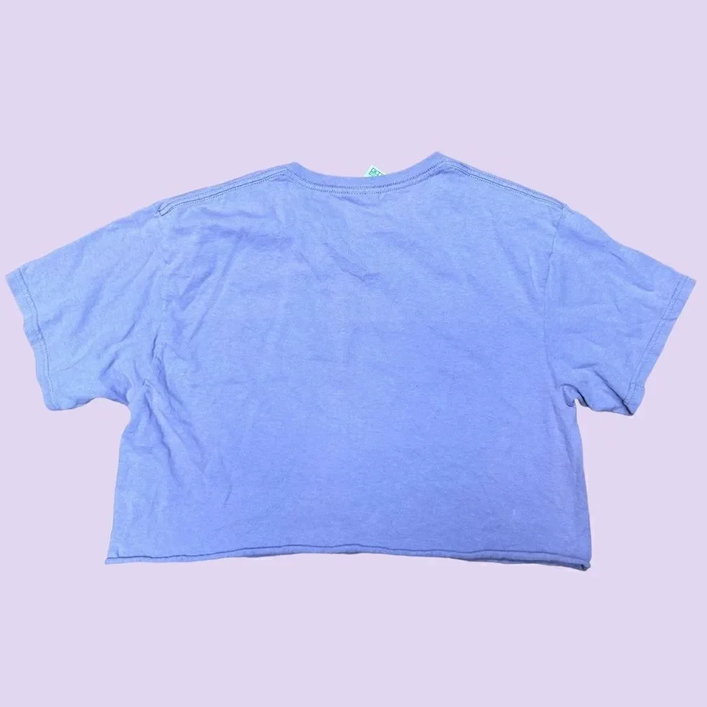 Vintage Outer Banks Purple Crop Top // coconut girl summer 2000s surf beach tee